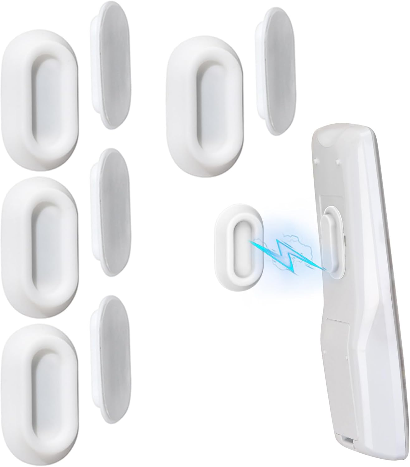 Magnetic Remote Control Holder Wall Mount 4 Pack Soft Silicone Remote Control Caddy with Strong Adhesive Remote Holder for TV, AC, Fan