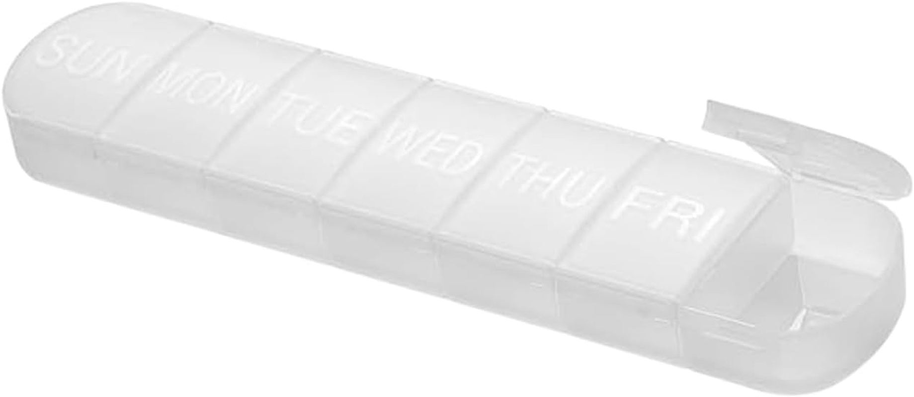 New Weekly Pill Organizer 7 Compartments PP Plastic Storage Box Custom Logo Color Portable Pill Case 7 Days Pill Box (Red)