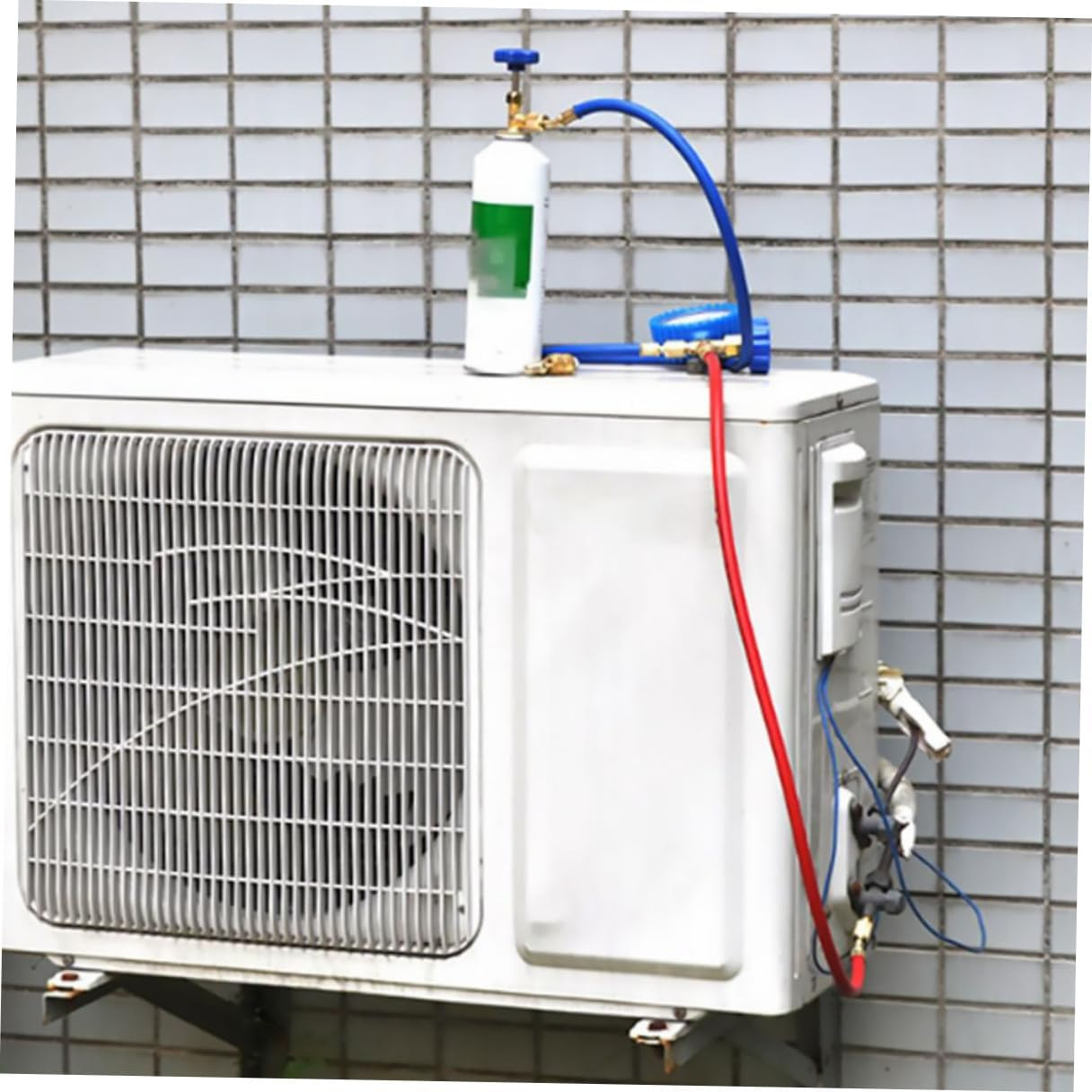 WOFASHPURET Automotive Air Conditioner Refrigerant Pressure Gauge Set with Silicone Hoses, Comprehensive Hvac Service Tool for Car Ac Refrigeration System Maintenance and Charging Random Color image number 3