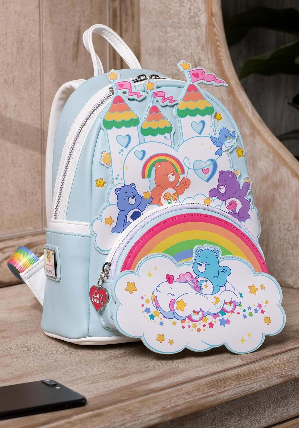Loungefly Care Bears Carealot Castle Mini Backpack image number 6