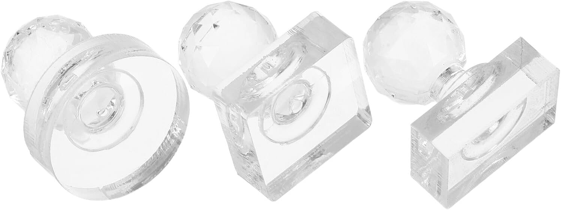 DOITOOL 3Pcs Depotting Tool Eyeshadow Blush Powder Pressing Tool Pressed Powder Stamper Eyeshadow Applicator Stamp Makeup Makeup Palette Repair Mold Transparent image number 1