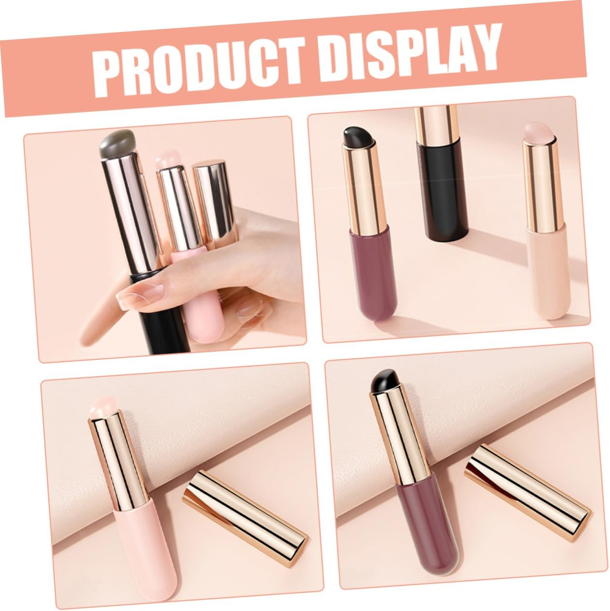 FOYTOKI Pcs Gradient Glue Tool Set Silicone Brush for Nail Art Makeup and Lip Application image number 4