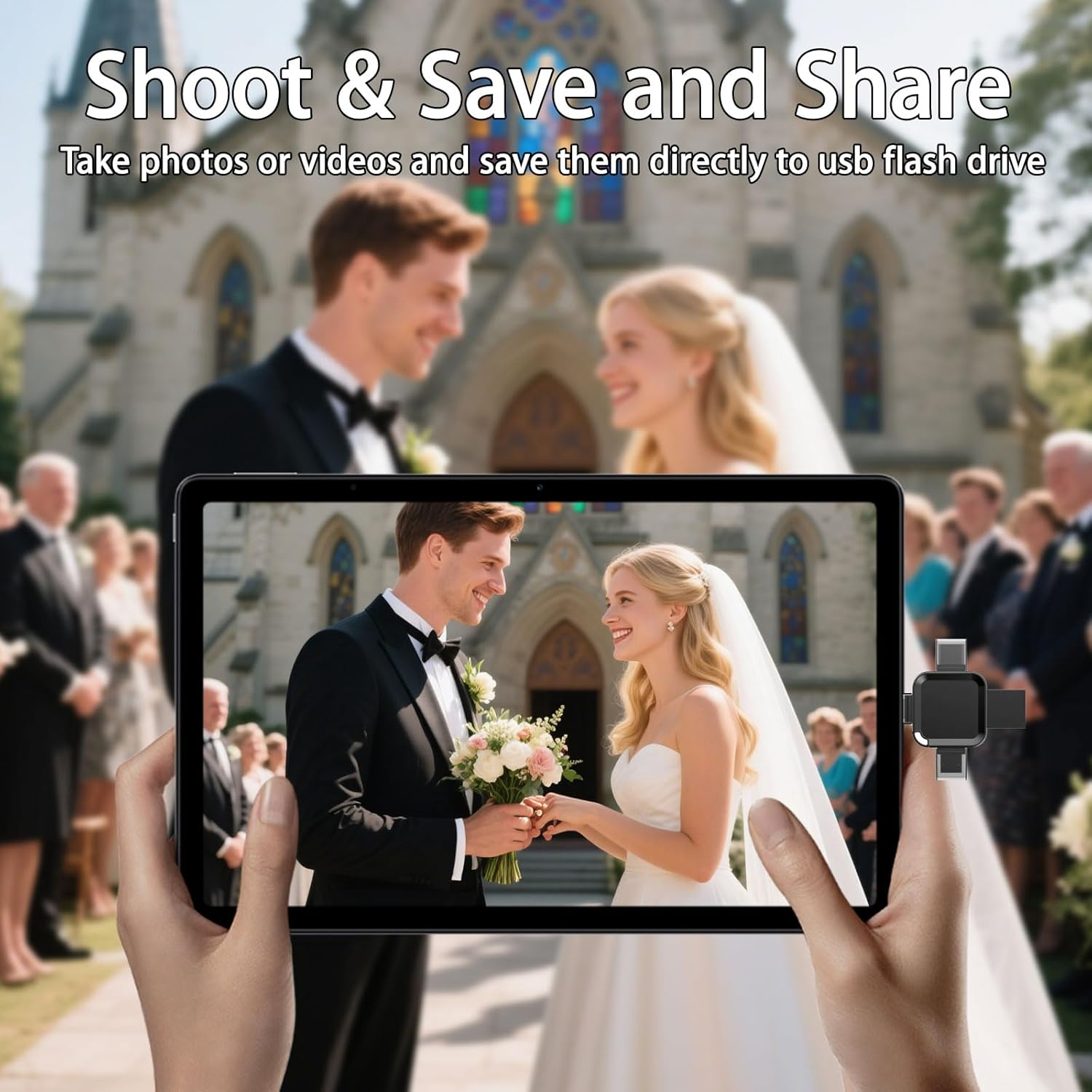 Phone Photo Stick，4-In-1 512G USB Flash Drives, High-Speed Phone Flash Drive for Ios/Android/Pc/Ipad/More Devices,For Photo and Video Transfer Storage Backup image number 2