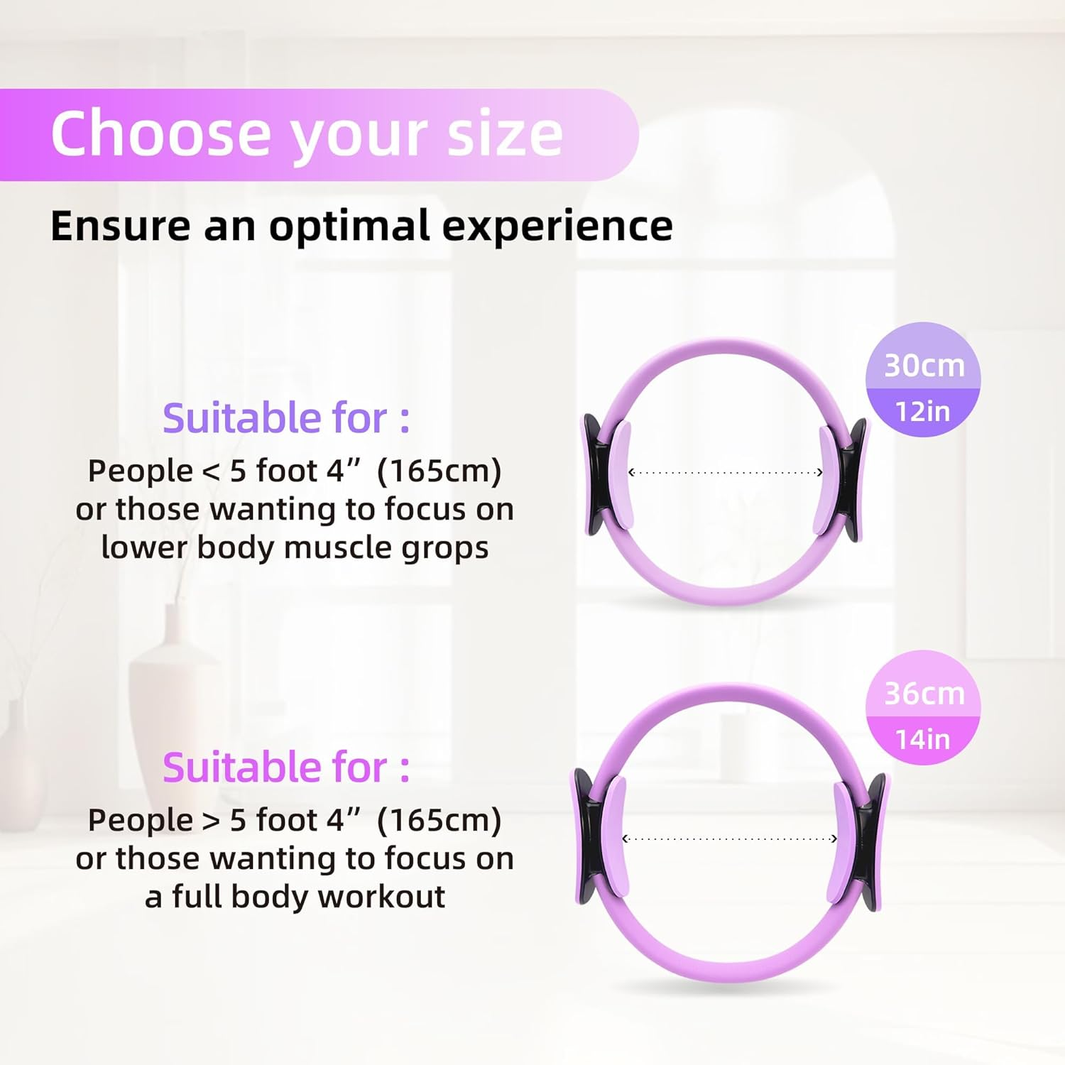 Pilates Ball Ring Home Kit Set - Yoga Essential Equipment Including Pilates Circle, 2 Silicone Resistance Bands, Mini Yoga Ball and Back Opener Rope image number 4