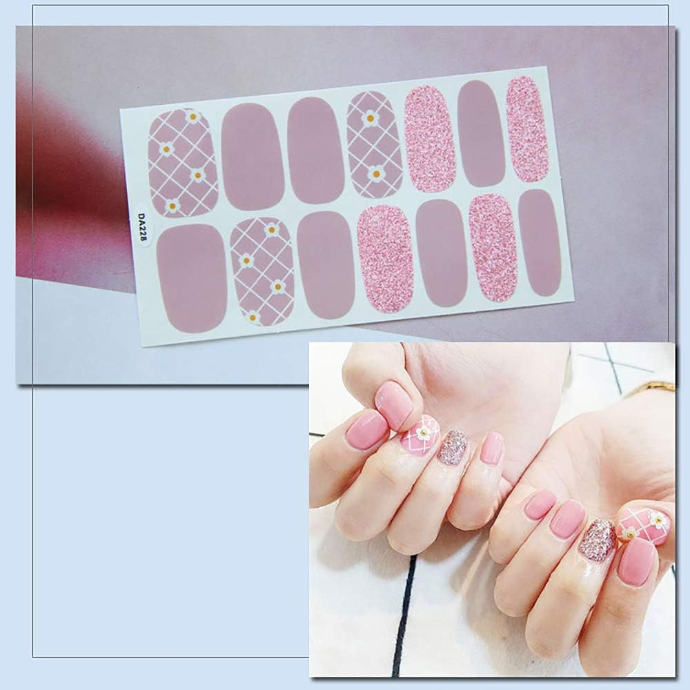 6 Sheets Reusable Durable Nail Stickers 3D Waterproof DIY Nail Art Tips Decorations Self-Adhesive Stickers image number 6
