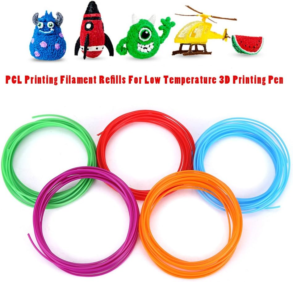 Filament Refills, 20 Colors 1.75Mm PCL Filament Refills for 3D Printer Printing Pen Low Temperature image number 1