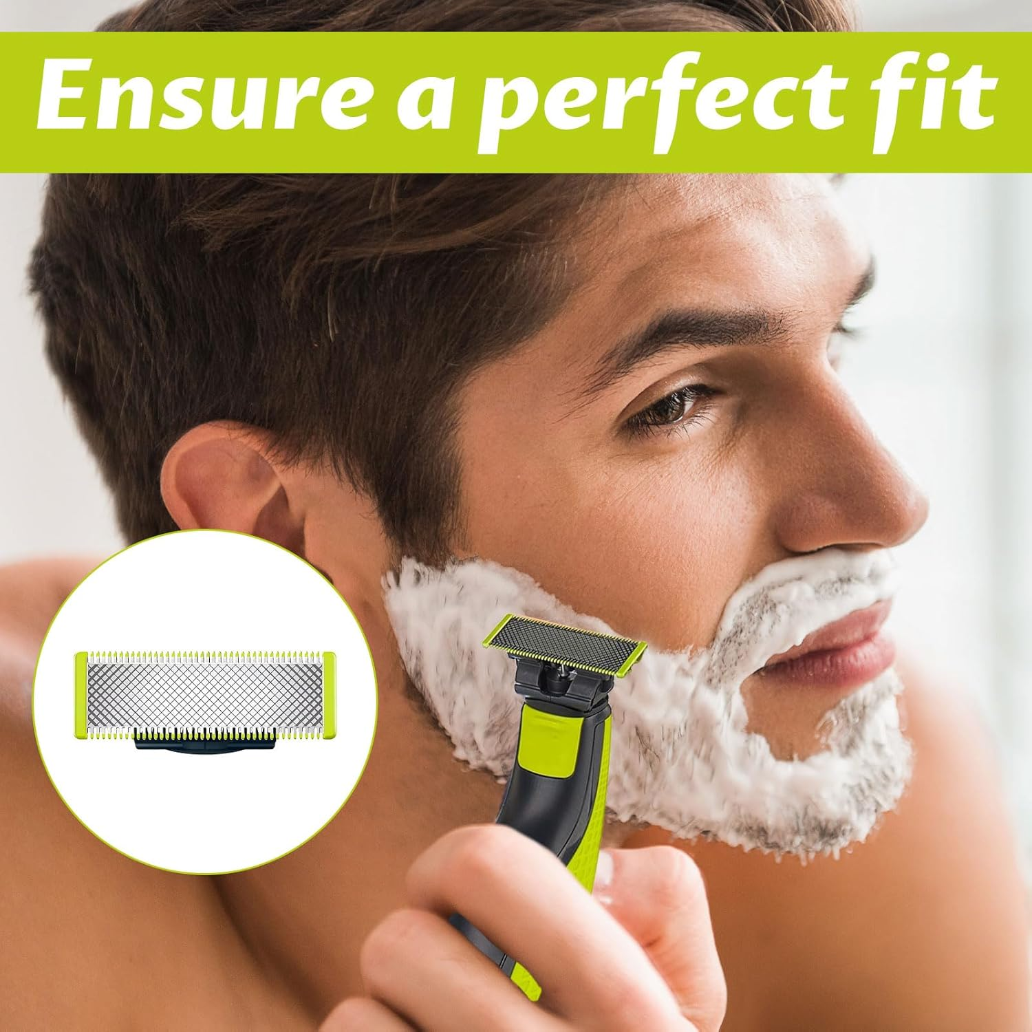 Blade for Philips Oneblade Replacement Blade, Razor Blade for Phillips One Blade Replacement, One Blade Replacement Head Suitable for Oneblade Razor, Compatible with QP210/50, 220 2523 2520 2527, Etc image number 3