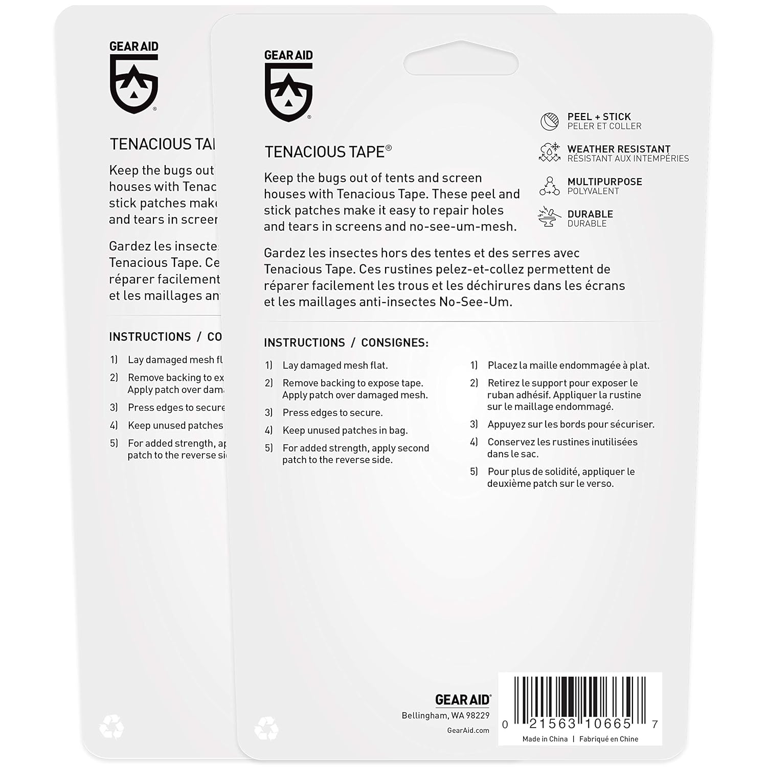 GEAR AID Tenacious Tape Mesh Patches for Repairing Holes in Tents, Bug Screens, Mosquito Netting, No-See-Ums and More, 3&rdquo; Rounds image number 1