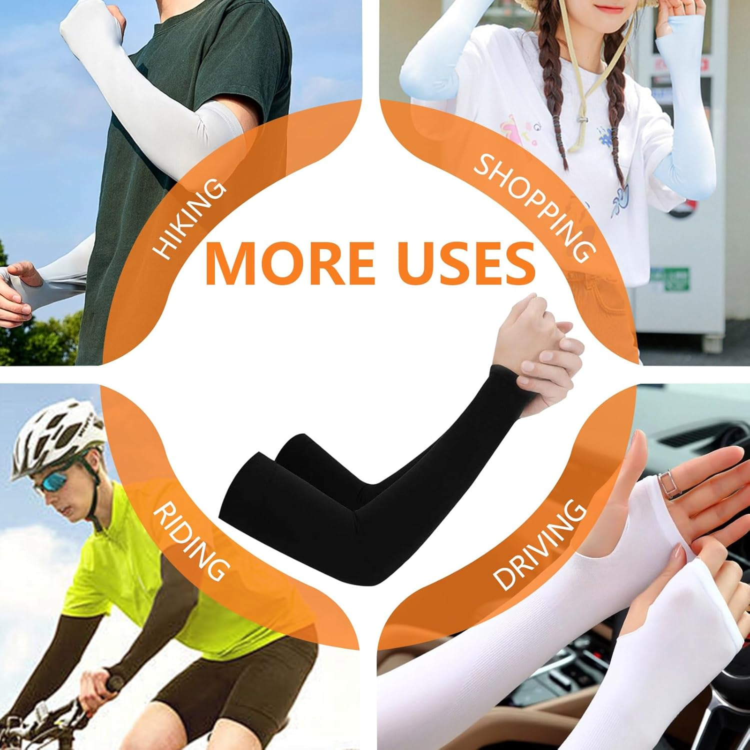 ASTIMESA Sleeves with Thumb Holes, Cooling Sleeves to Cover Arms, Compression Sleeve Shield Protector for Working. image number 2