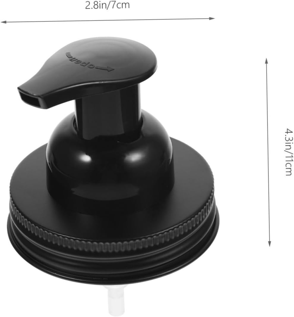 Healvian Stainless Steel Foam Dispenser Pump Replacement for Mason Jar Lid Lotion and Liquid Soap Jar Pump with Efficient Hand Press Compact Design for Bathroom and Kitchen Use image number 1