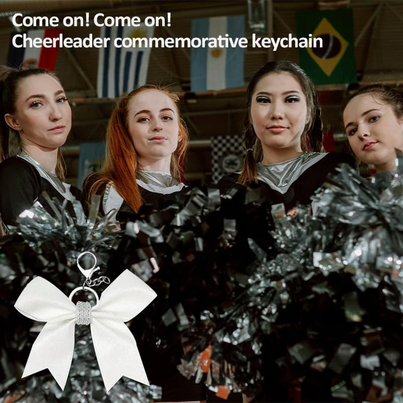 Glitter Cheer Bow Keychain for Cheer Bag Backpack Charm Cheerleading for Cheer Gifts for Girls Women Cheer Stuff image number 2