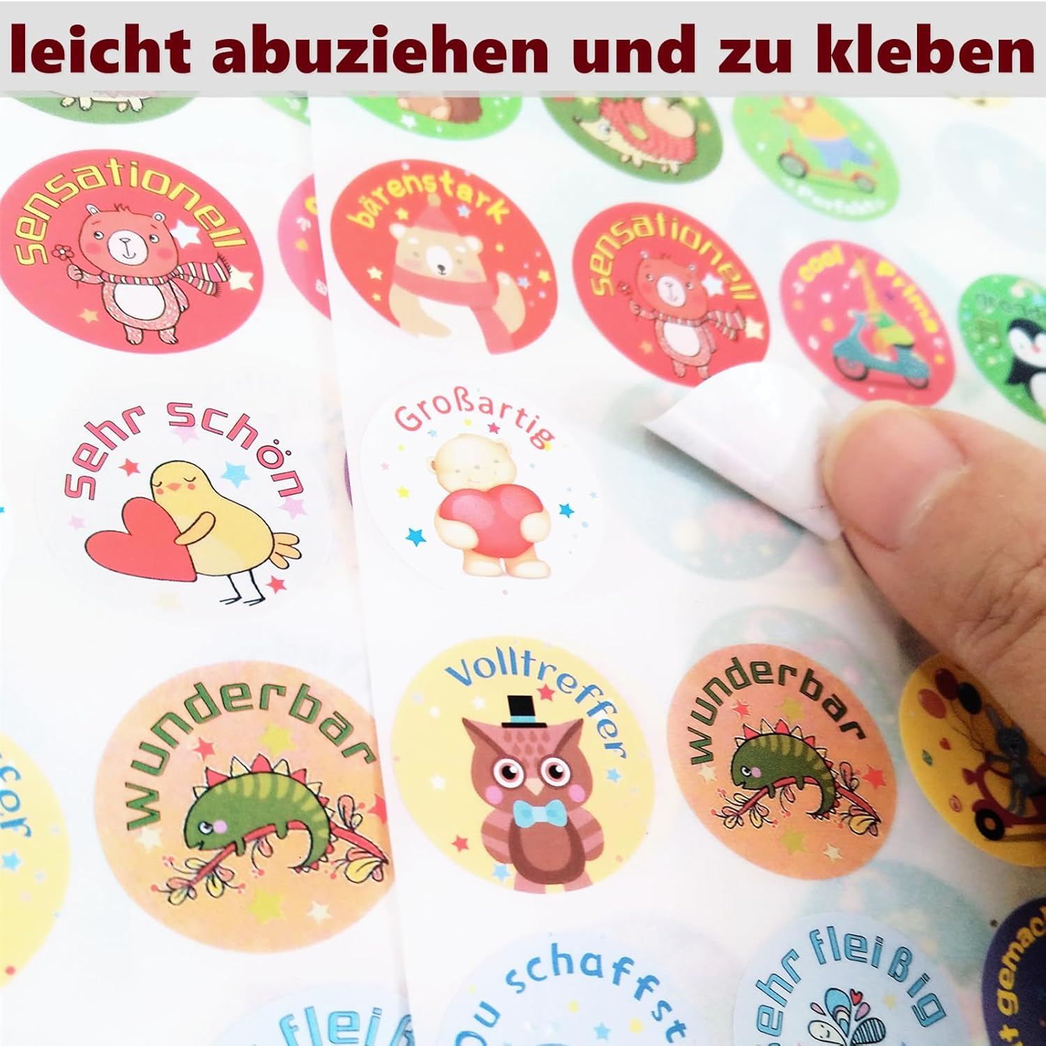 Pack of 600 Teacher Reward Stickers German Reward Stickers Motivational Stickers Children with 30 Motifs Reward Stickers German Teacher Supplies Sticker Praise Student Reward Sticker Children image number 5