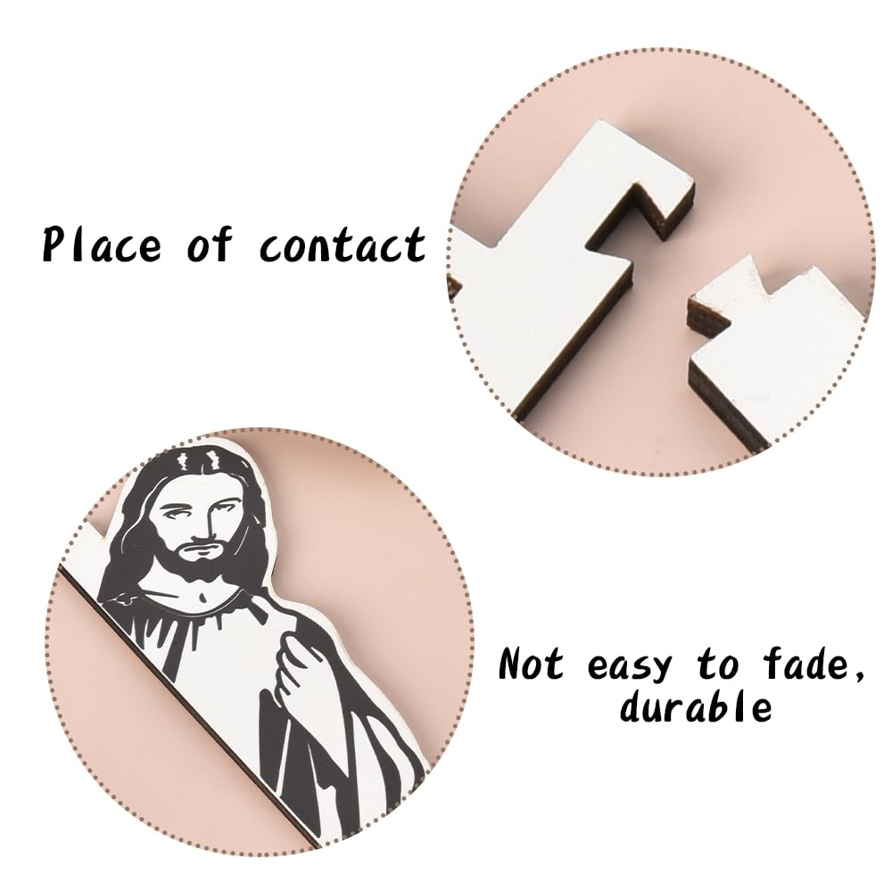 Door Frame Wall Decor Funny Window Corner Decoration Door Frame Corner Decoration Outdoor Home Decor Wood Christian Door Decorations Hanging Religious Door Hanger Fun Christmas Door Corner Sign - Left Door Corner Decor image number 6