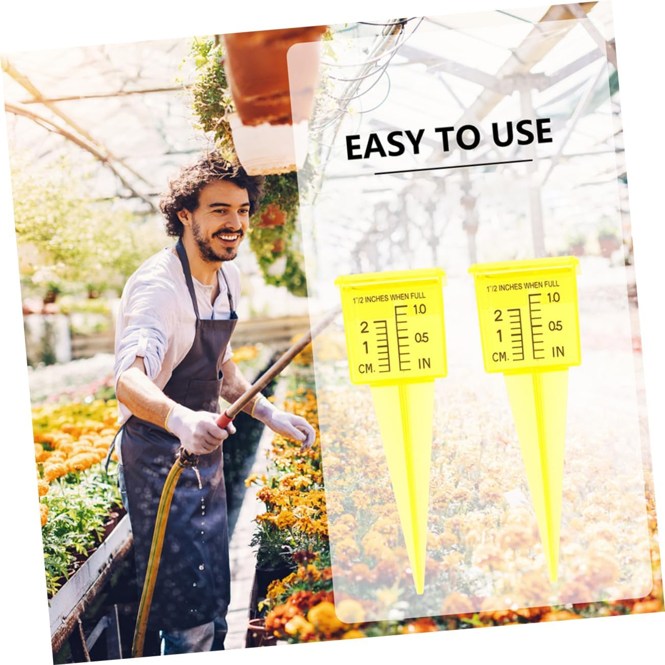 SEWOART Rain Gauges Outdoors Sprinkler Cups 5 Pack Rain Measure Gauge for Yard Garden Water Gauge image number 5