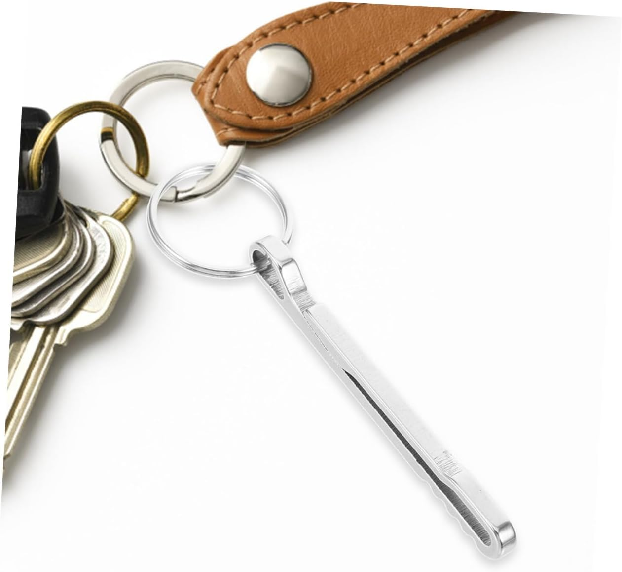 Anneome Stainless Steel Carabiner Key Chains Outdoor Multi-Use Keychain Carabiner Money Clip Compact Wallet Clip image number 3