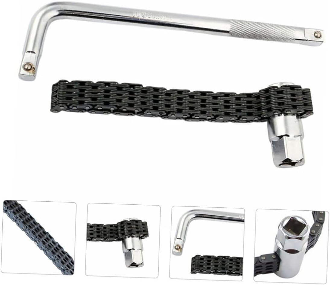 ELAYARD Removal Tool Chain Wrench Auto Repair Tool for Oil Strainer Double-Chain Drum Wrench for Suv Vehicles image number 3