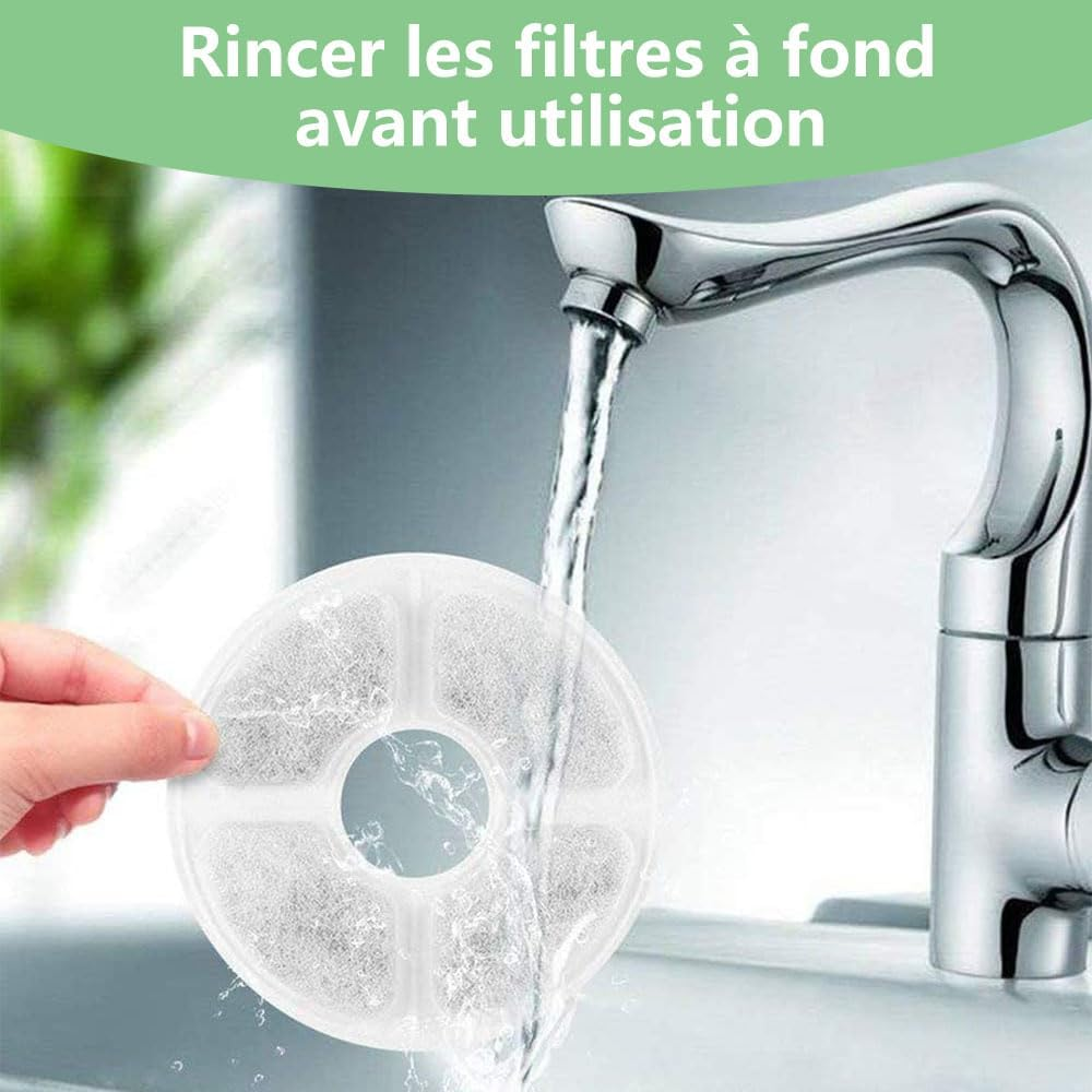 Voarge 6 Pack Cat Fountain Filter 3L Activated Carbon Filter Replacement Filter with Activated Carbon image number 4