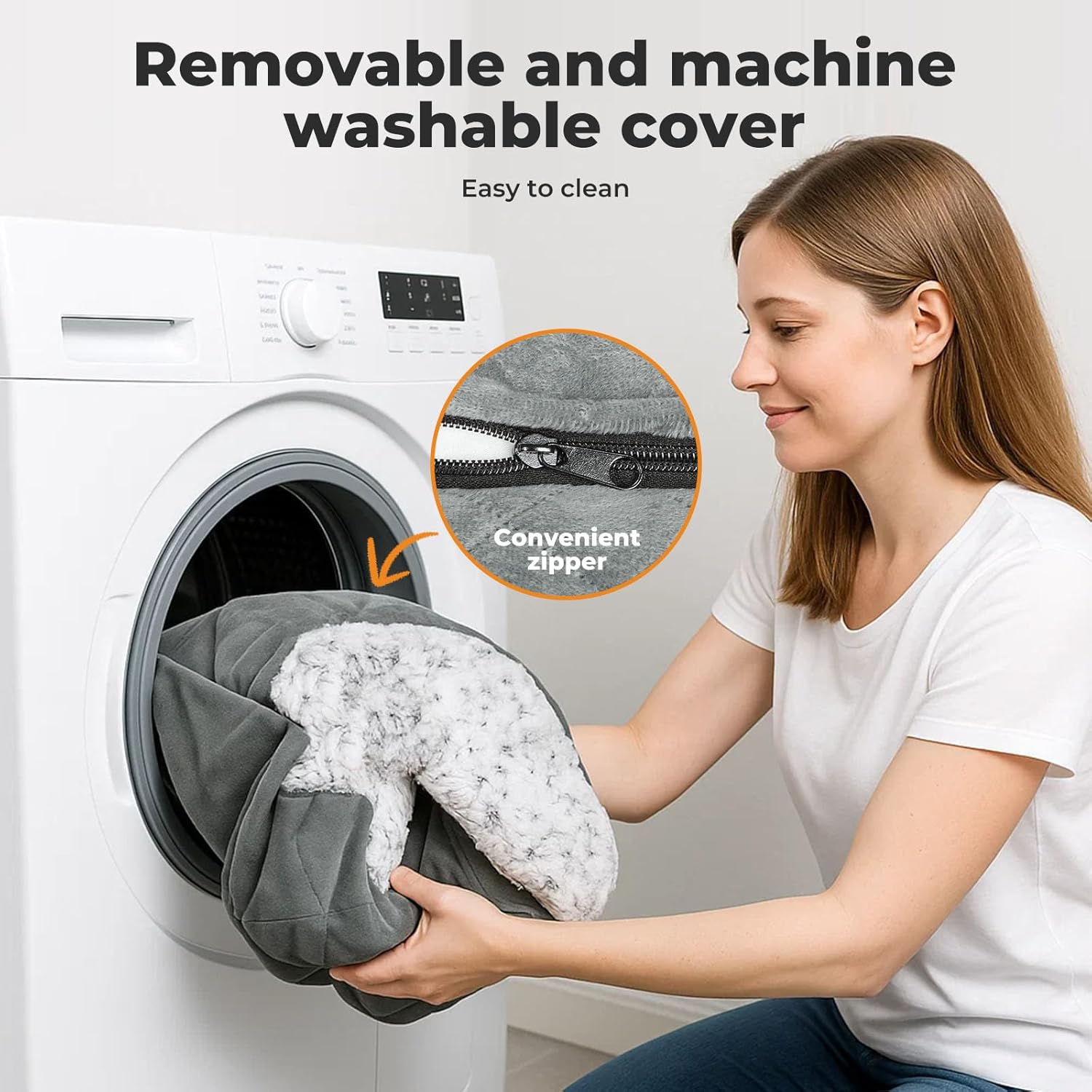 Pawz Orthopedic Dog Bed for Extra Large Dogs,Rectangle Pet Bed with Supportive Foam Bolster Couch, Durable Dog Bed Sofa,Washable Dog Bed with Removable Cover,Waterproof Lining image number 6