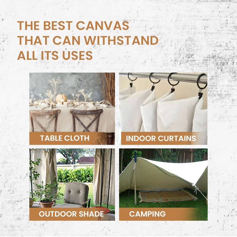 Canvas Painters Drop Cloth (Size 6 X 9 Feet - Pack of 2) - Pure Cotton Paint Drop Cloth for Painting, Curtains, Furniture & Floor Protection - All Purpose Thick Canvas Tarp with Double Stitched Edges image number 6