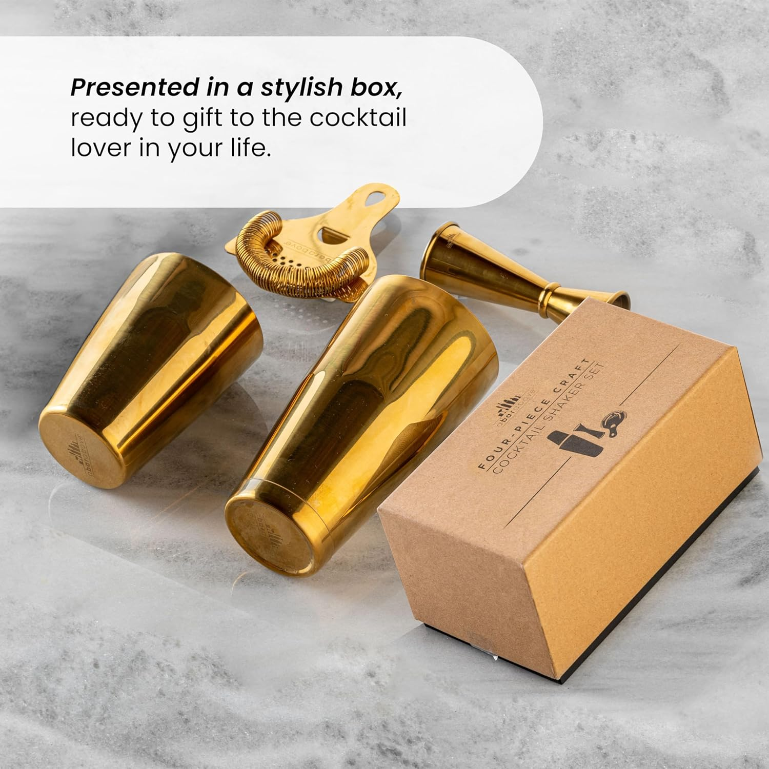 Boston Shaker Set: Professional Two-Piece Stainless Steel Cocktail Shaker Set with Hawthorne Strainer and Japanese Jigger image number 4