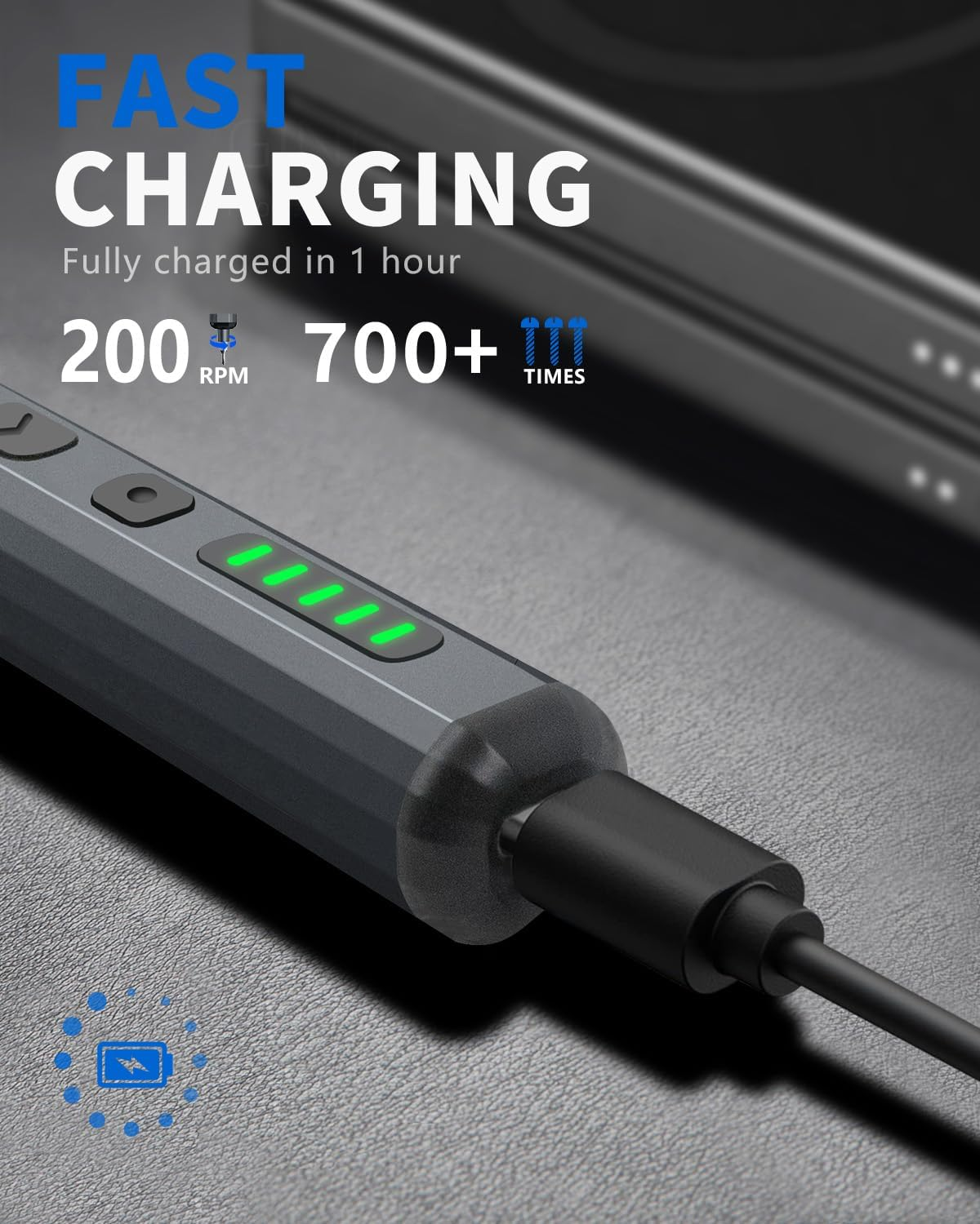 Unamela Mini Electric Screwdriver Set: 140 in 1 Small Electric Screwdriver Cordless - 120 Precision Bits, 5 Torque Settings, LED Light, Magnetic Power Screwdriver Repair Tool Kit for PC RC Electronics image number 5