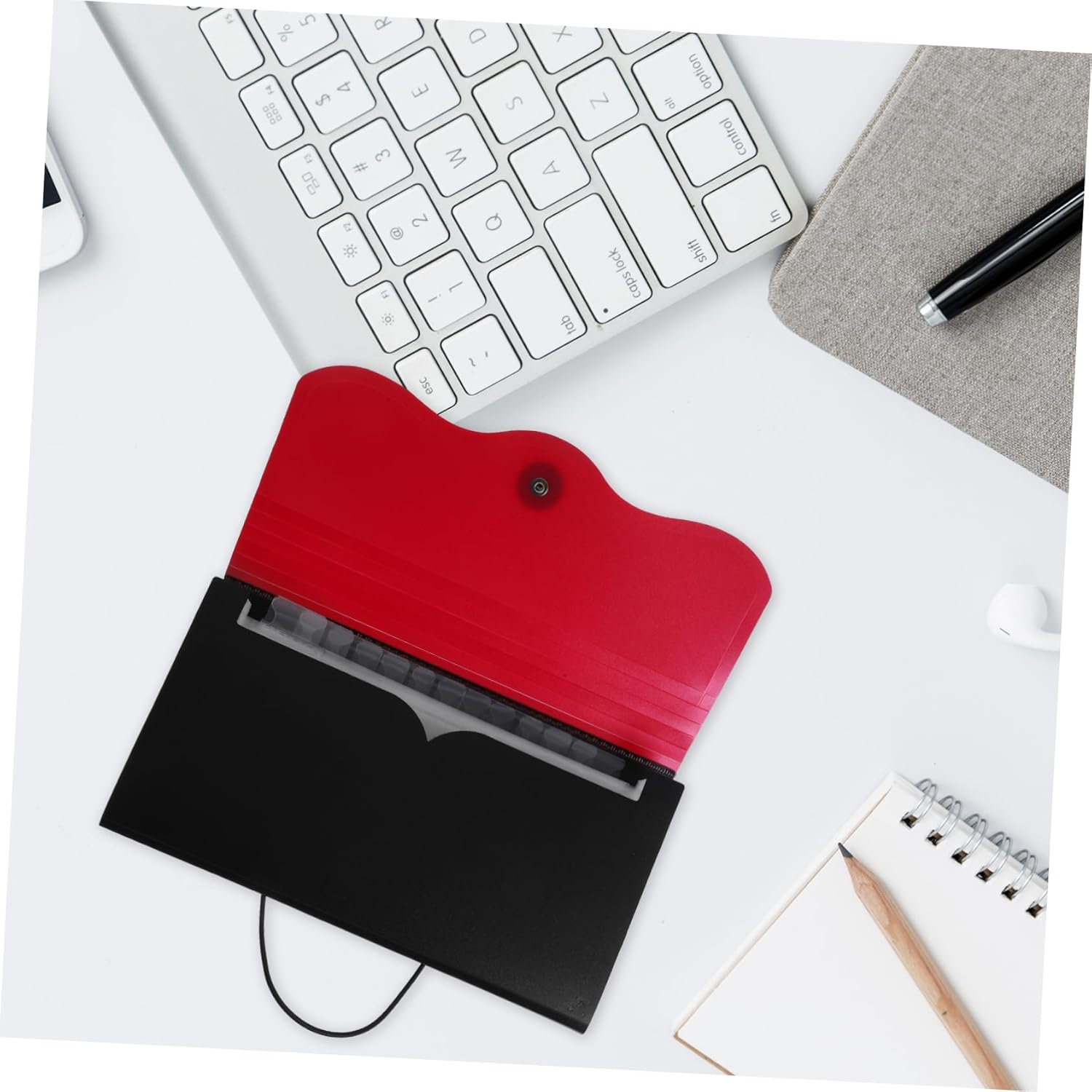 Angoily Accordion File Organizer for Documents Multi Pocket Receipt Holder Bag for Office Home School and Travel Ample Storage for Papers and Cards - Black image number 7