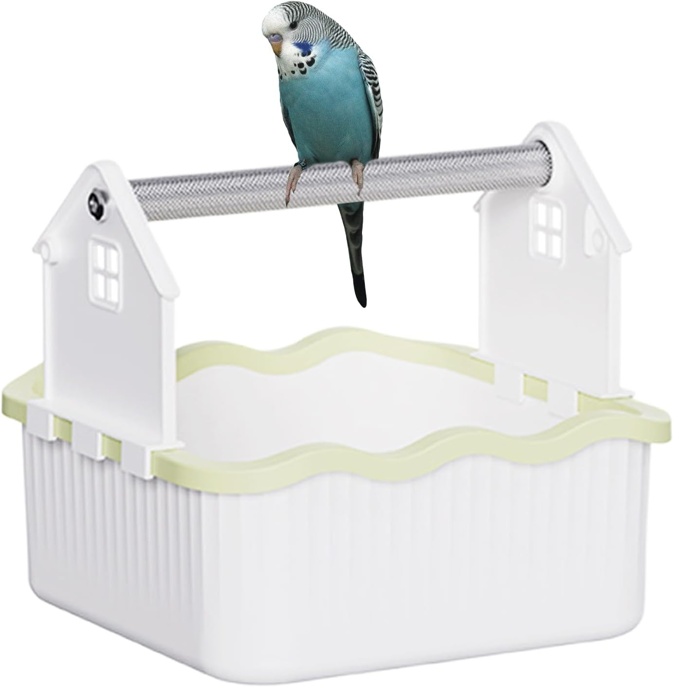 Bird Perch Stand - Parrot Exercise Play Perch,Interactive Bird Desktop Playground Playpen for Parrots Parakeets Conures Lovebirds Budgies image number 5