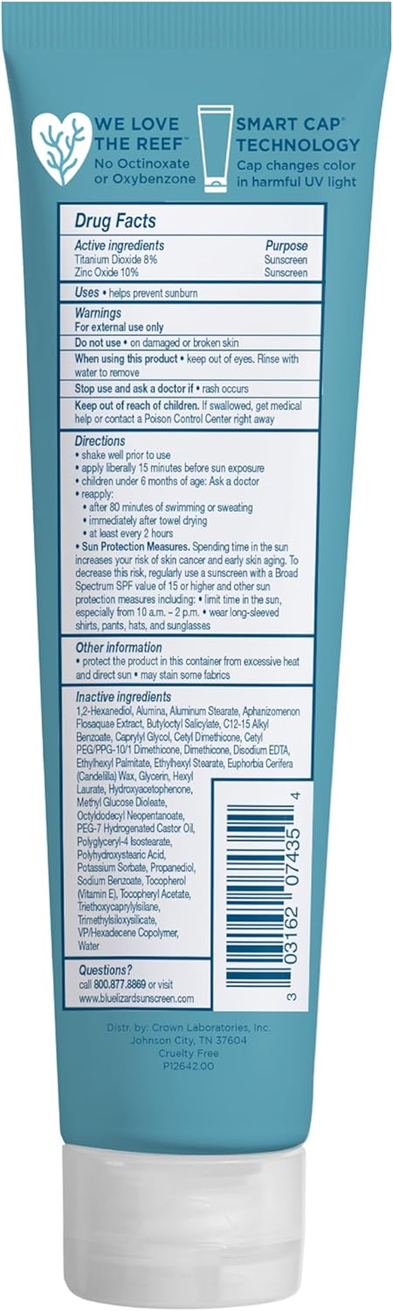 BLUE LIZARD Kids Sunscreen Lotion SPF 50+ 5Oz Tube, Cream image number 3
