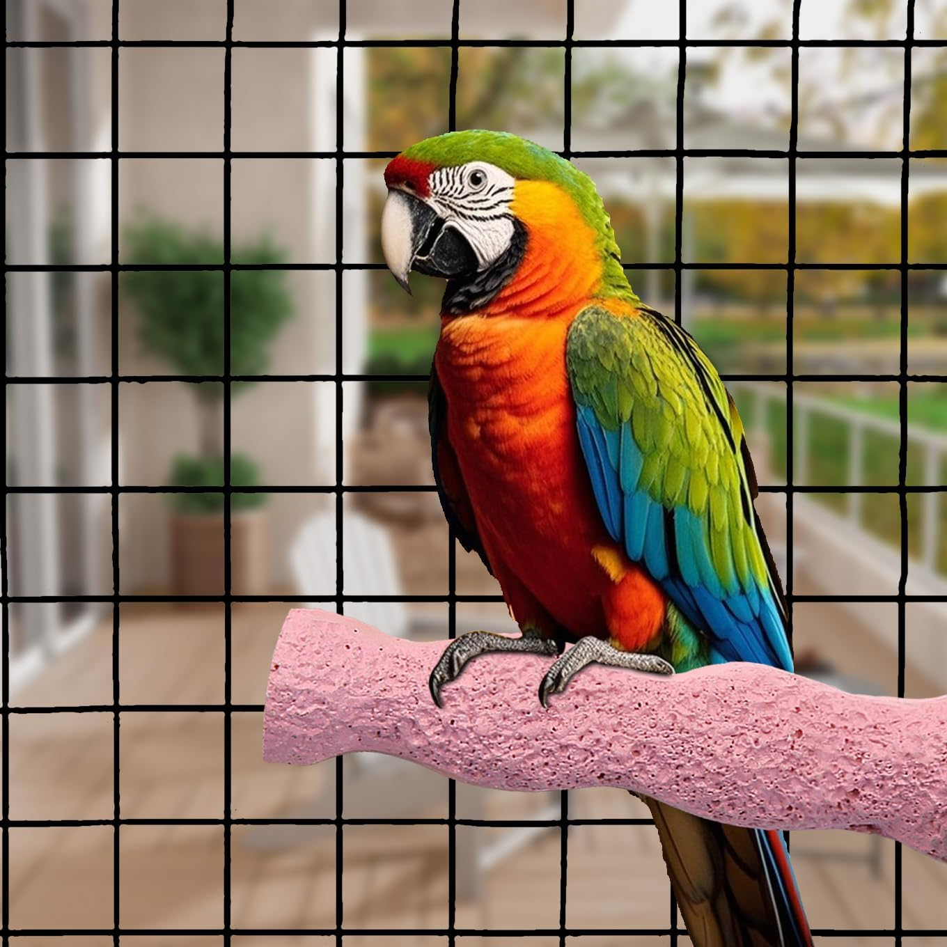 3 Pcs Bird Perches,Colorful Rough Birdcage Parrot Scrub Stand Bar Paw Scrub Perch Platform Grinding Stick Stand Bird Cage Accessories for Birds Parrot Budgies Parakeet Cockatiels Conure Lovebird image number 6