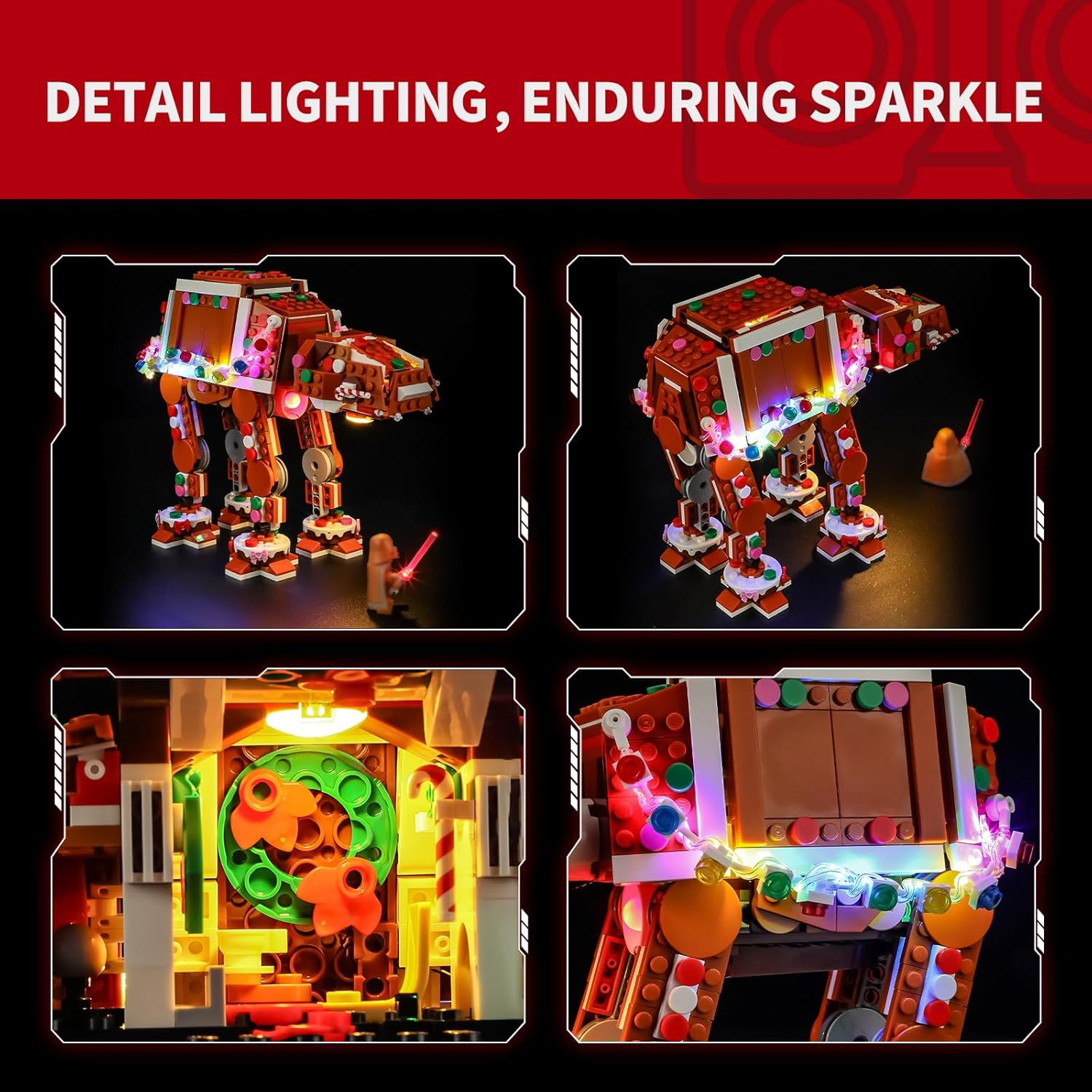 BRIKSMAX 2.0 Light Kit Compatible with  Star Wars Gingerbread At-At Walker 40806 Building Sets- LED Lighting Kits (Accessories Only), Cable-Hiding Tech for Display, Gifts & Collectors image number 5