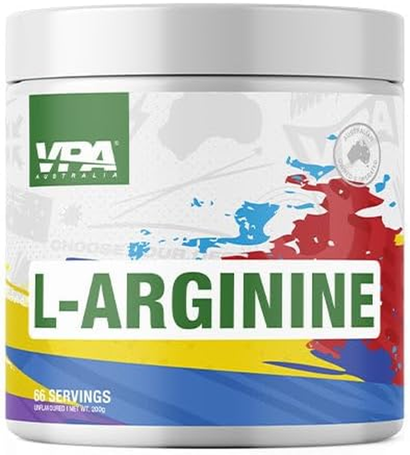 VPA&reg; Australia L-Arginine - Natural Unflavoured, 100% Pure, 200G (66 Servings)