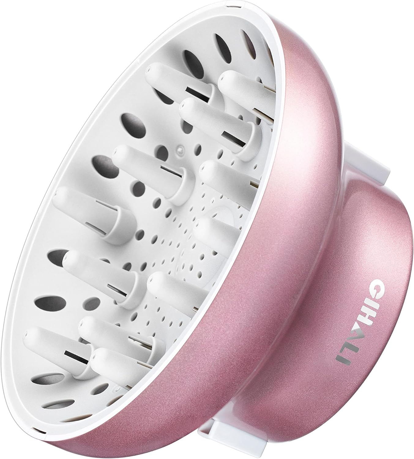 GIHALI Universal Hair Diffuser &ldquo;Super Sturdy&rdquo; 4.4-6.6Cm for Natural Curly and Wavy Hair, Easy Install, Hair Dryer Attachment Fit for Travel (Rose Gold) image number 6