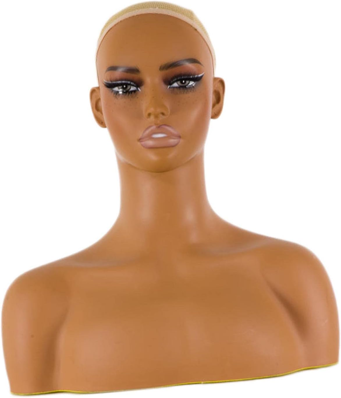 Eigell Female Wig Head Manikin Head with Shoulder Wig Head Display,Lightweight Props,Mannequin Head Display for Display Hair Hats Hairpieces image number 3