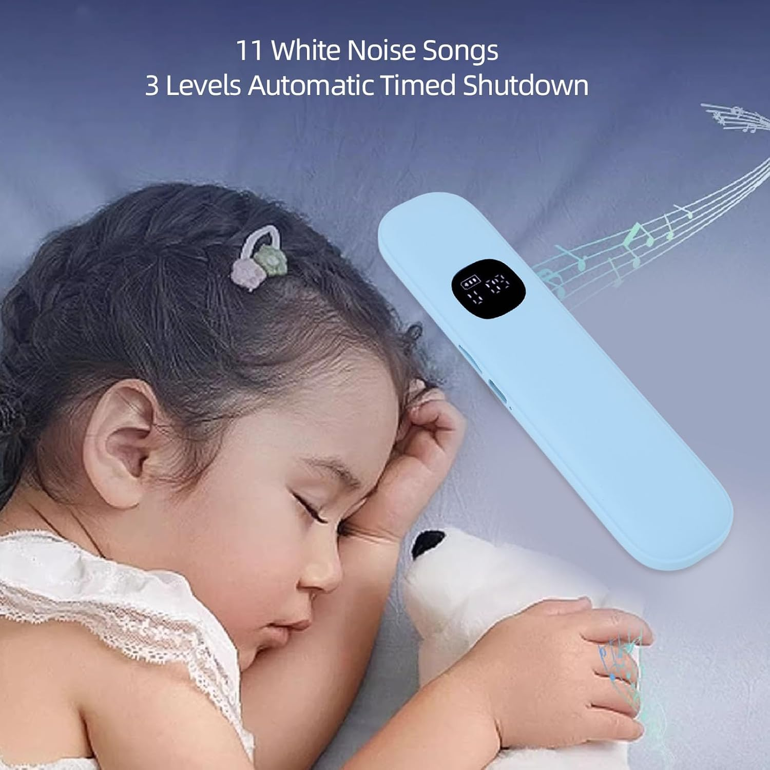VELATEMOR Bone Conduction Pillow Speaker under Pillow, Sleep Speaker Bone Conduction Stereo with 11 White Noise 3 Timers for Side Sleepers Adults Travel image number 5
