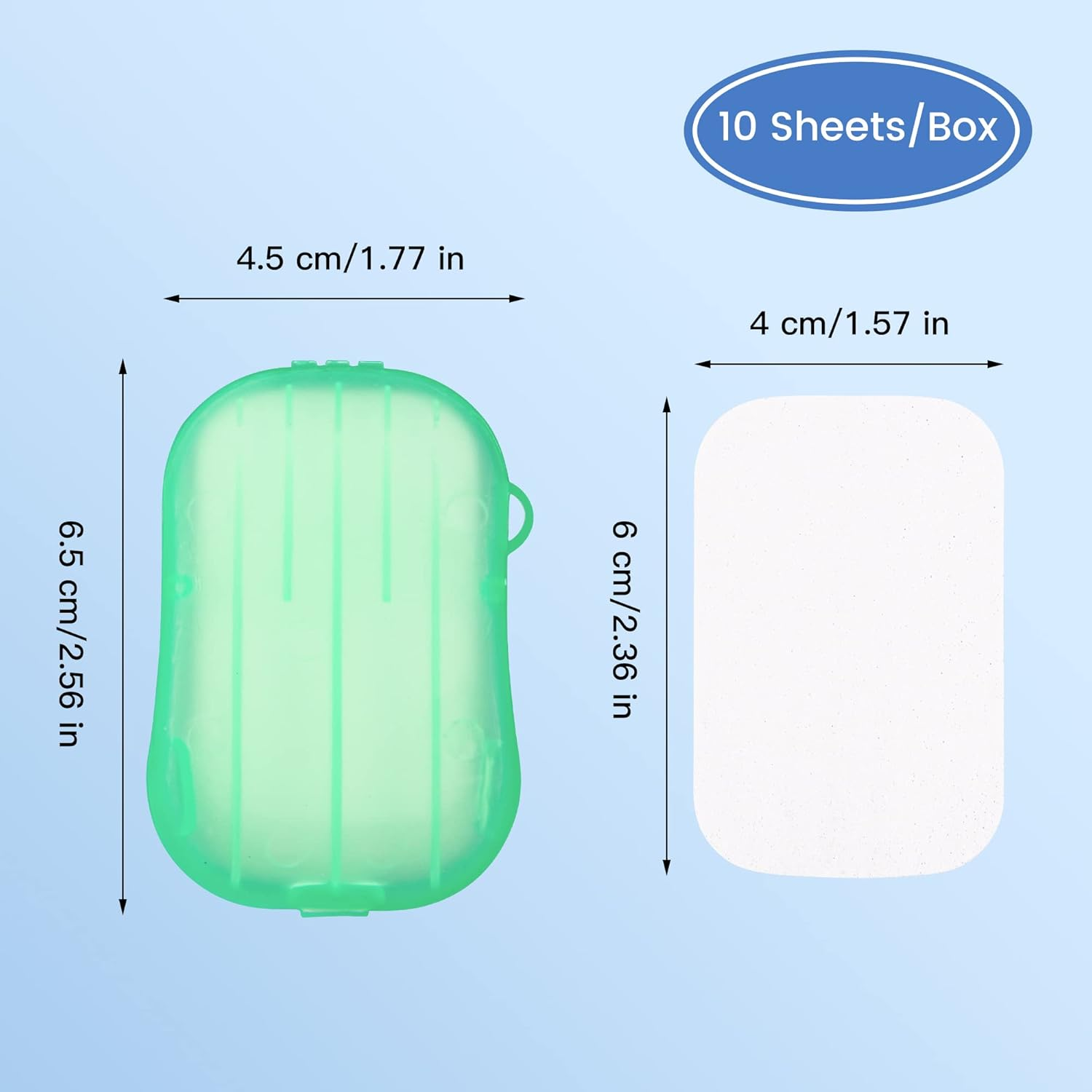 TXIN 10 Boxes Disposable Hand Washing Cleaning Paper Soap Flakes Mini Bath Slice Sheets Scented Foaming Paper Soap for Travel Camping Hiking image number 6
