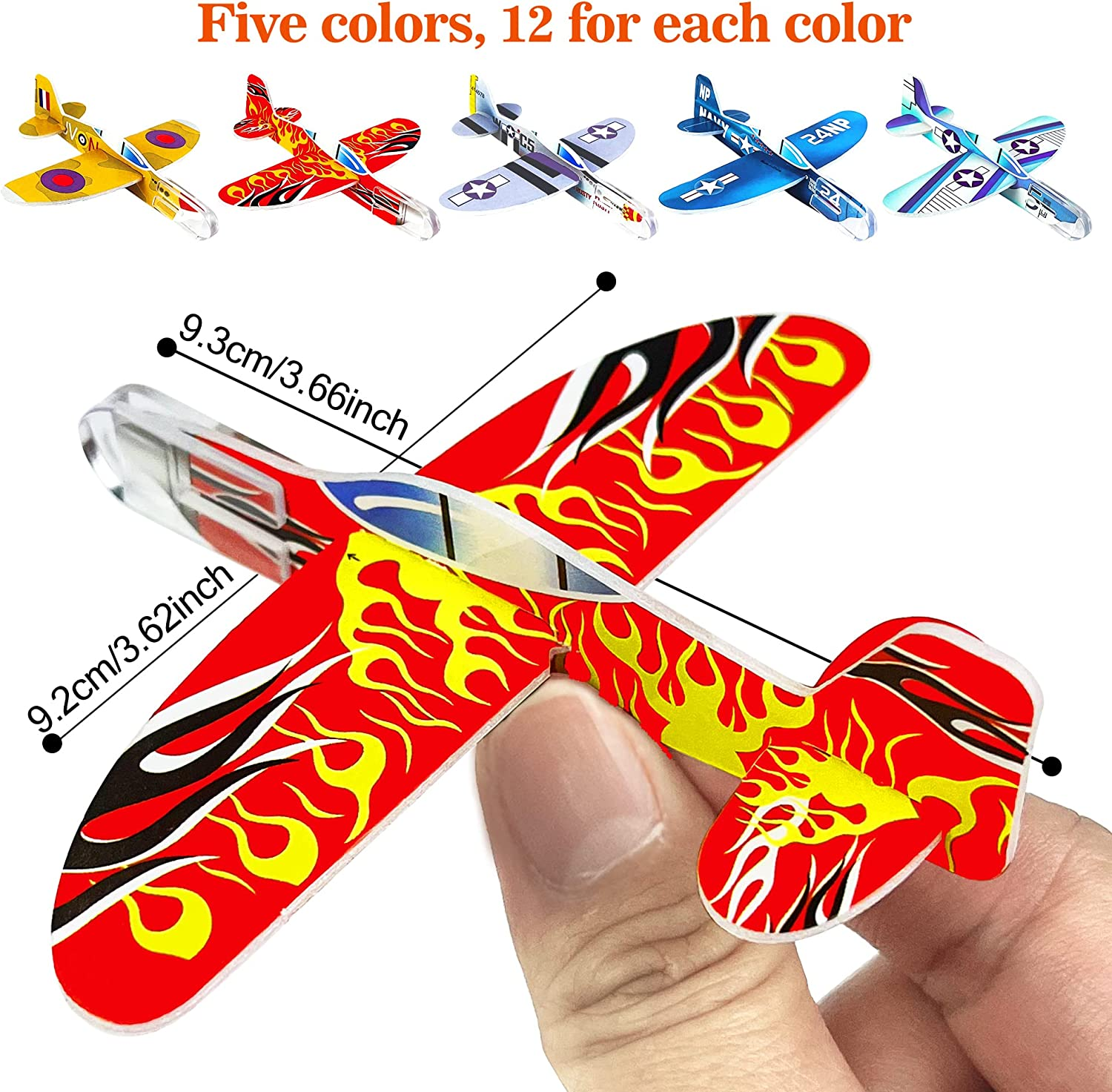 XIPEGPA 60 PCS Glider Planes Bulk Foam Airplane Gliders Toy for Kids Paper Airplane Toys Set for Birthday Party Favor Goodie Bag Stuffers Classroom Prizes Boys and Girls image number 4