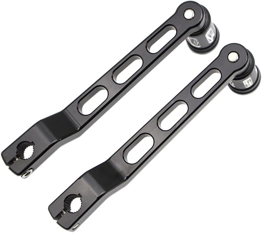 Dreamseek Heel Toe Gear Shift Lever + Shift Peg for Harley FL Softail/Touring, Road King, Street Glide/Tri Glide Trikes - Shifter Lever (Black) - Chrome image number 6