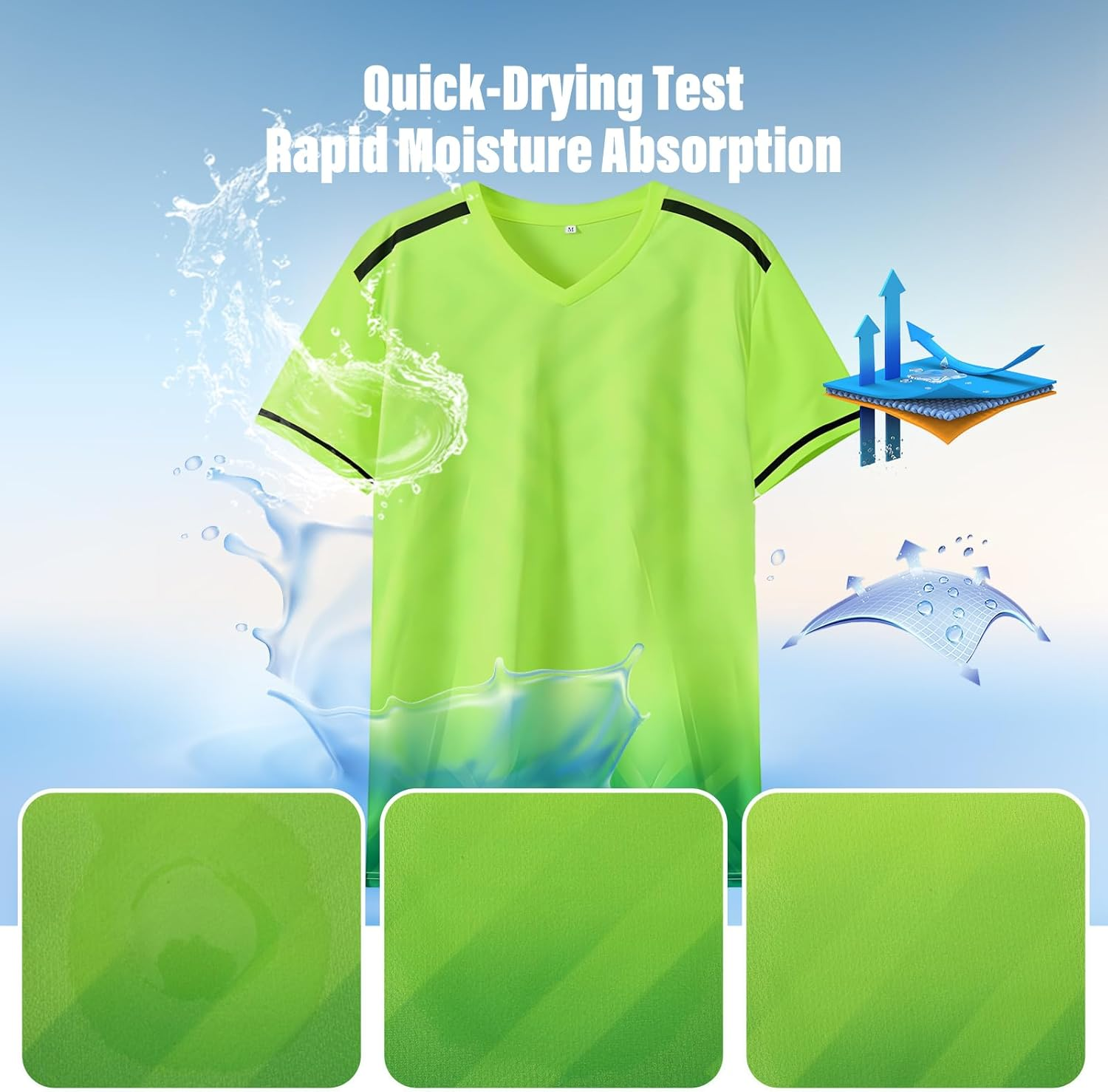 Kids Soccer Jersey Set Sports Clothing, Quick Drying Football Jersey Kids Breathable, Childrens Football Jersey Set Training Suit with T-Shirt and Shorts image number 2