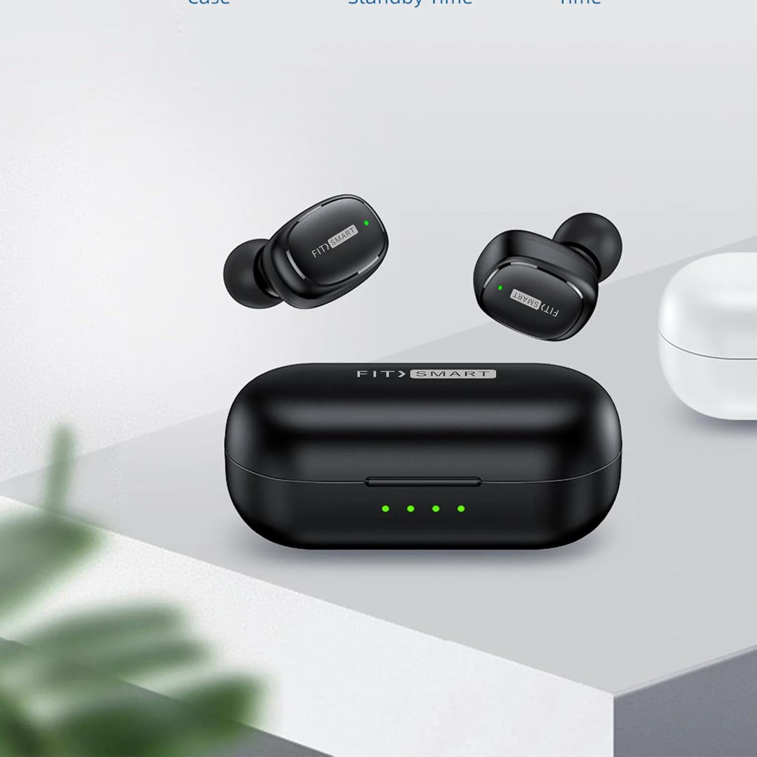 Fitsmart in Ear Buds with Charging Case - True Wireless Earphones, 8 Hours Playtime, Comfort Fit, IPX6 Waterproof, Bluetooth V5.1, Black image number 5