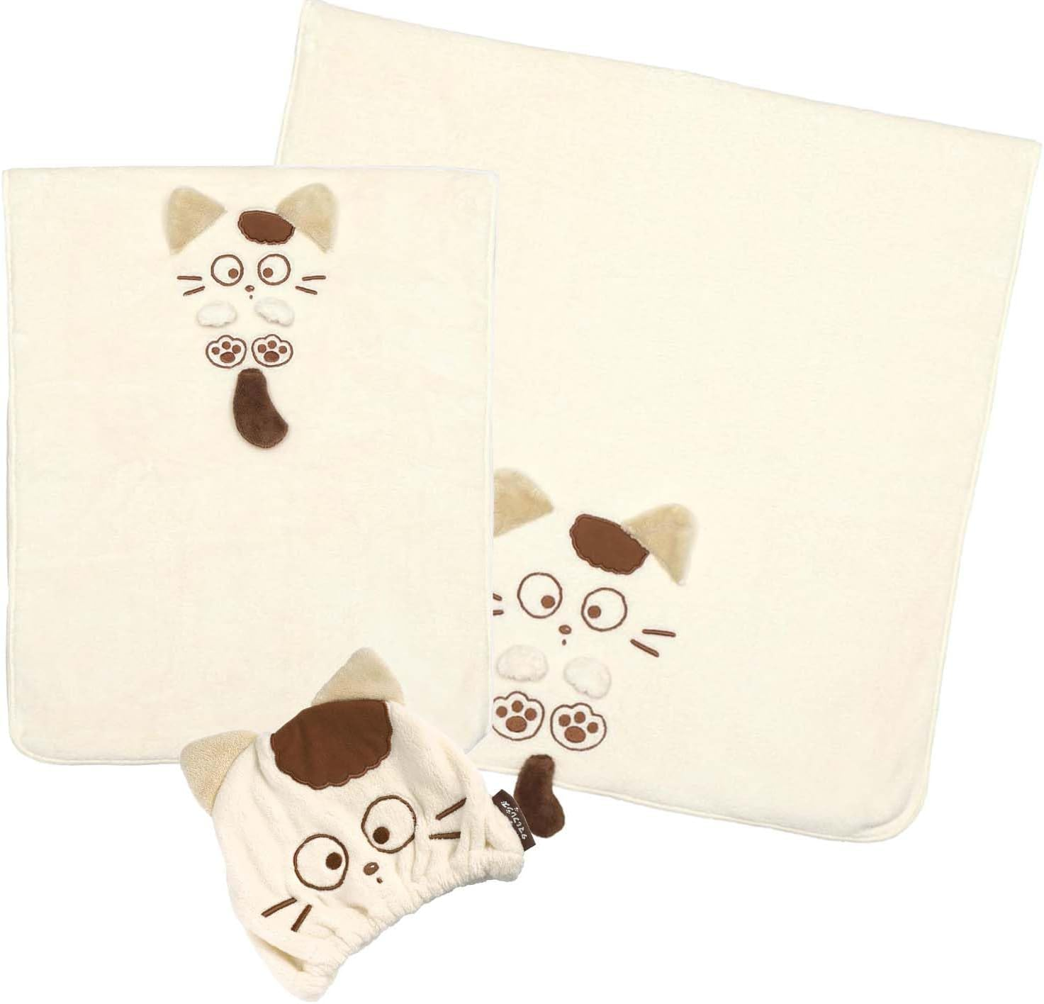 Skater TOH1-A Water Absorbent, Quick Drying, Hair Drying Towel, Tama & Friends, Would You like to Tame My House? Length 15.7 X Width 39.4 Inches (40 X 100 Cm) image number 3