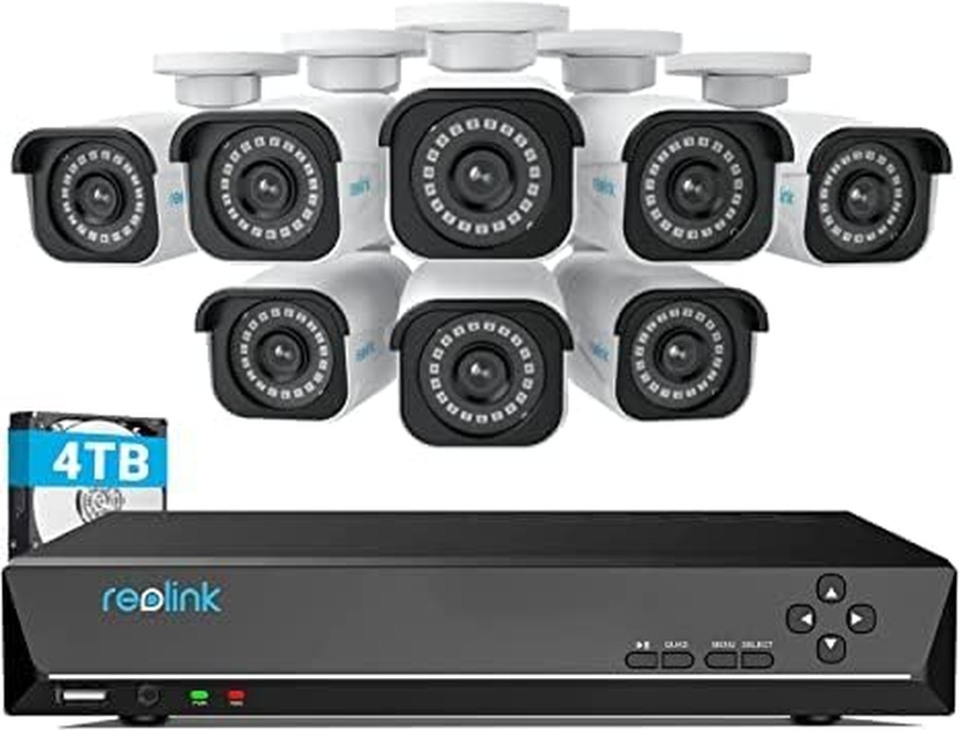 Reolink 4K 16CH Poe Video Surveillance Camera System, H.265, Smart Person/Vehicle Detection, 8Pcs 8MP Poe IP Security Cameras Outdoor with a 4K 16-Channel NVR, 4TB HDD Pre-Installed image number 3