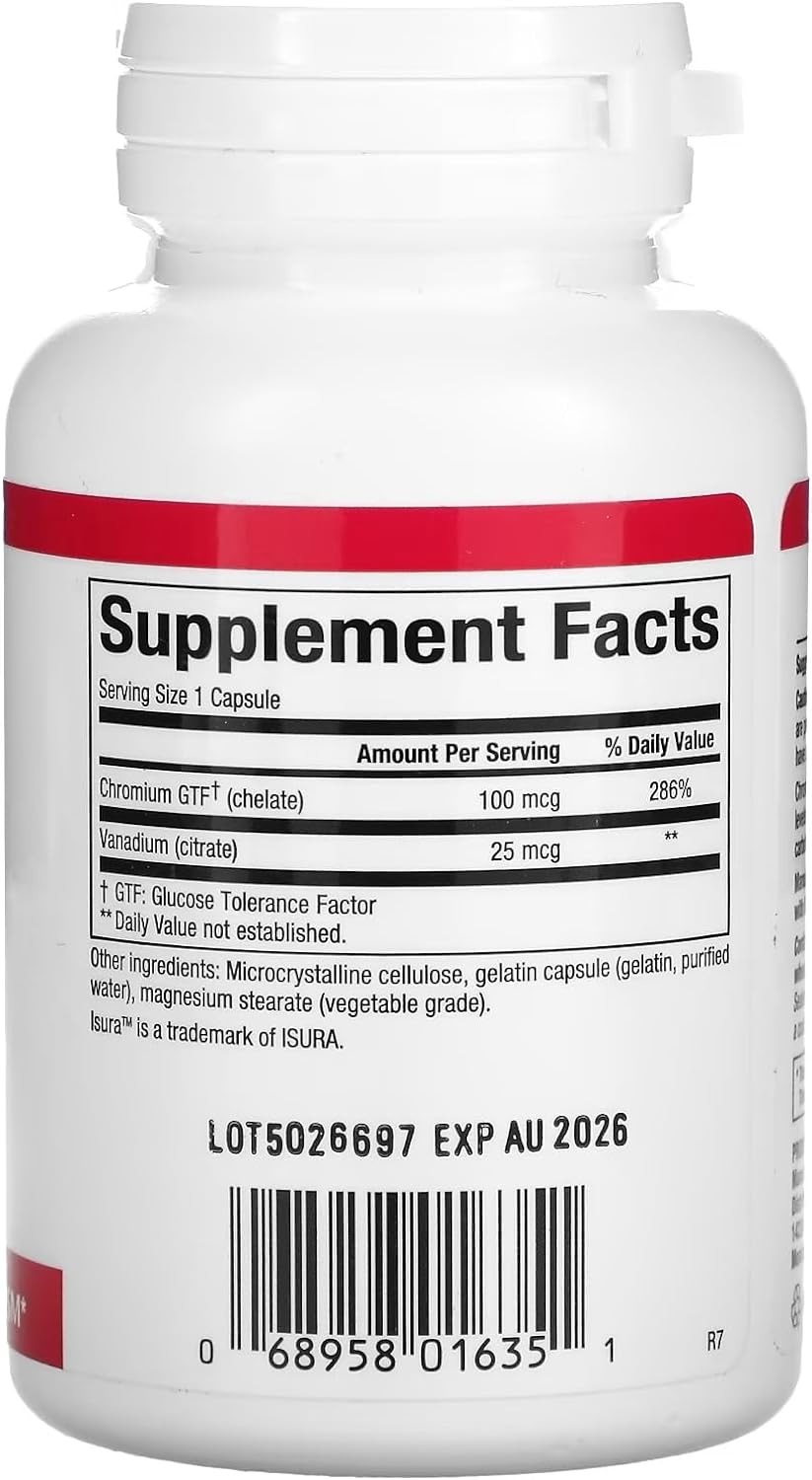 Natural Factors Chromium & Vanadium Cap 90 (Multi-Pack) image number 1