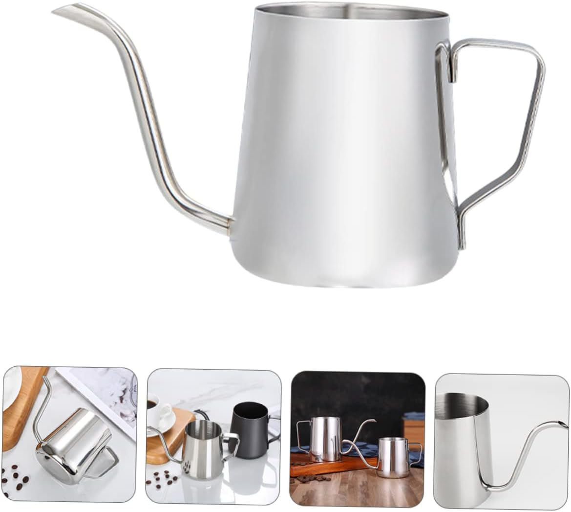 NAMOARLY Stainless Steel Pot Espresso Pot Hand Brew Coffee Maker Tea Kettle for Home Use Stainless Steel Kettle image number 1