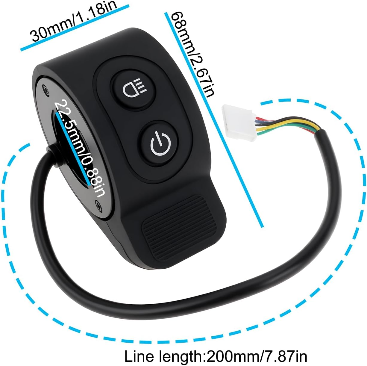 OTOTEC 1PC Thumb Throttle of E-Scooter 5V Compatible with HX X6 X7 and X8 Electric Scooters image number 6