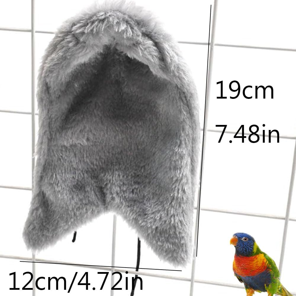 Armastuse Cozy Corner Fleece Bird Blanket,Small Animals Shelter Covers Plush Bedding for Parakeet Cockatiel Lovebirds Pigeon (Grey + Pink)