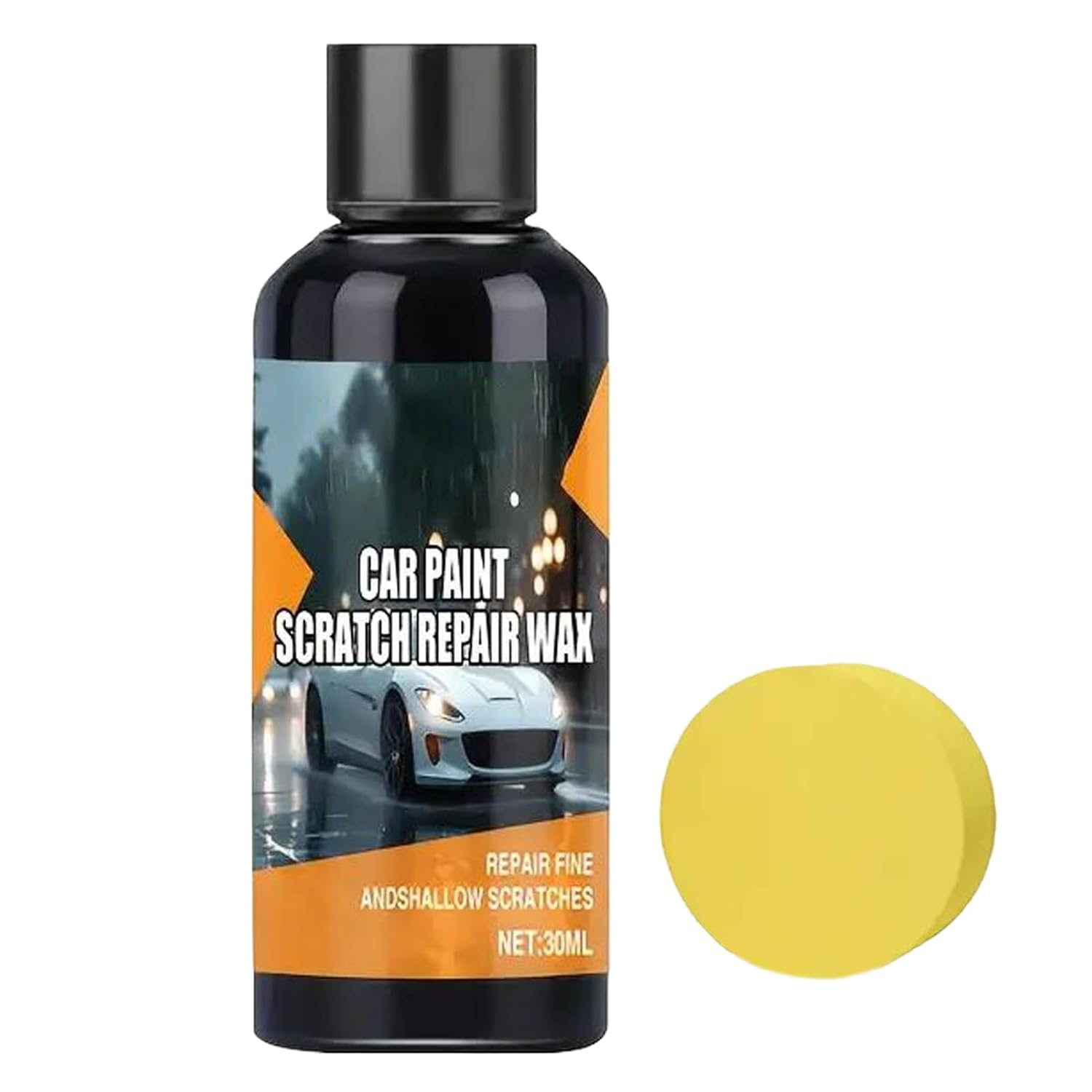 Car Scratch Repair Paste | Scratch Repair and Swirl Remover with Sponge | 30Ml Automotive Waxing Compound Paste for Truck SUV Boat Sedan Motorcycle Auto image number 1