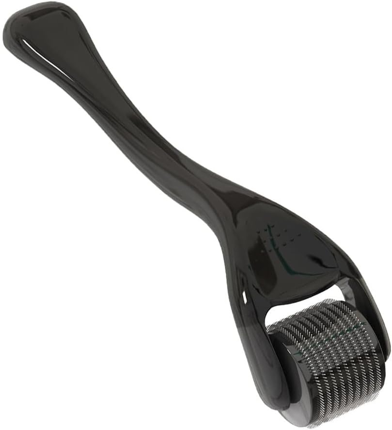 Derma Roller Beard Growth Microneedles Roller Microneedling Roller for Stimulate Hair Growth, Thicker Beard, Facial Skin Care, Cosmetic Beauty for Men & Women (0.5Mm Black) image number 5