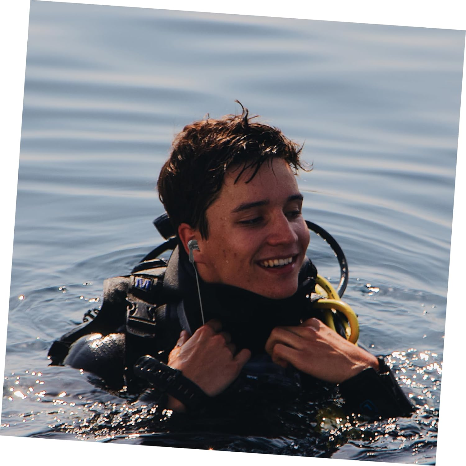 POPETPOP Waterproof Swimming Earphones 2Pcs In-Ear Ear Protection Plugs 3.5Mm Ear Hook Design for Adults Surfing Bathing Underwater Use image number 1