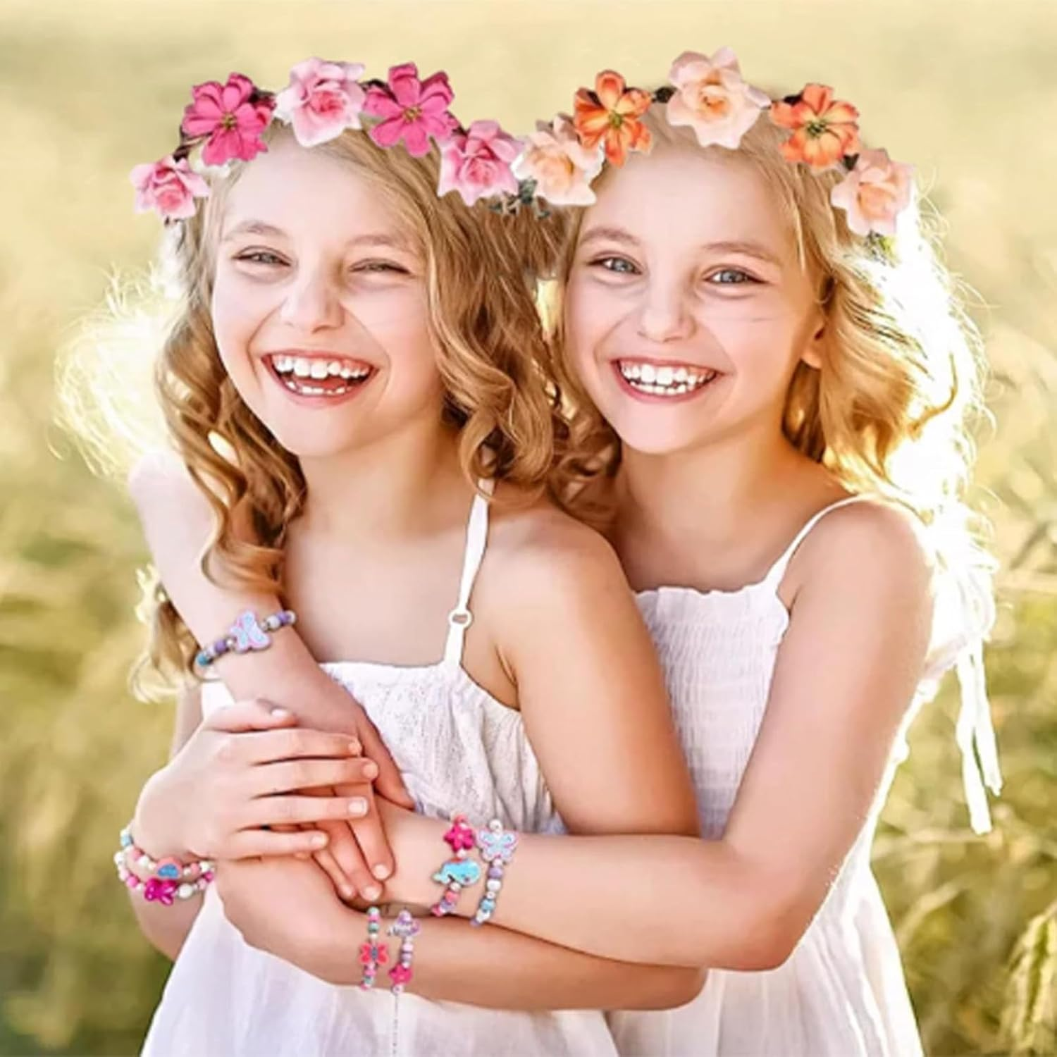 Dinghaole 5PCS Vibrant Holiday Headband Suitable for Women - Adjustable Elastic Floral Crown Hair Accessory Set Suitable for Festivals, Parties, Weddings image number 3