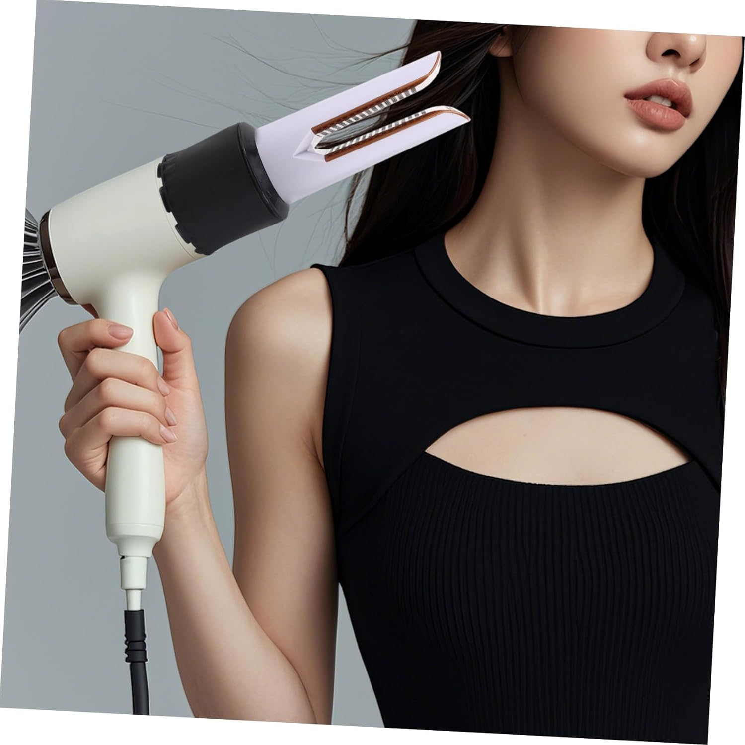 LALADEFIEE Hair Dryer Straightener Nozzle Attachment Precision Styling Tool Diffuser Hair Dryer Comb for Blow image number 3